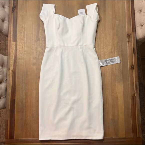 Dress The Population Bailey Dress in‎ Off-White Size Large - Picture 4 of 14